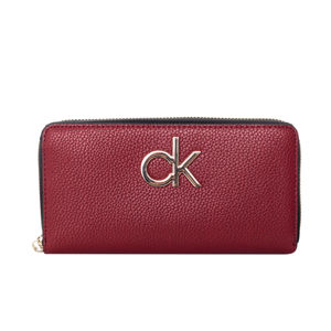 Calvin Klein dámská velká vínová peněženka - OS (XCL)